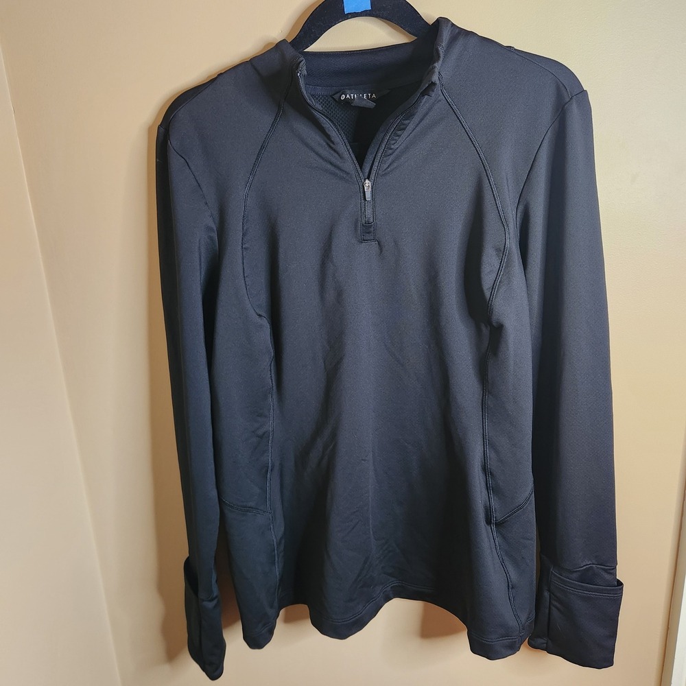 Athleta Whistler Half Zip Black 983842 Large